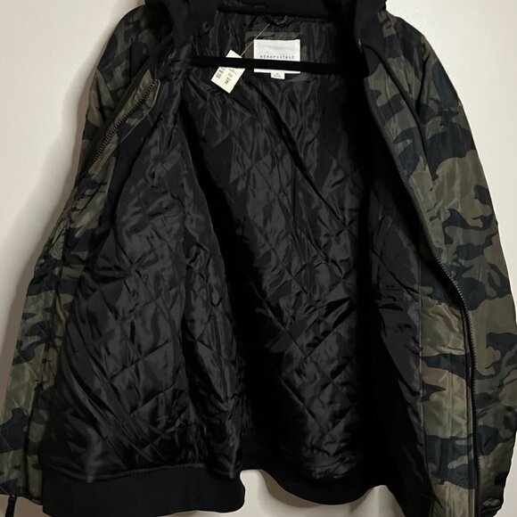 Aerpostale Camo Hooded Bomber Jacket Camo Hooded Bomber Size XL - Picture 8 of 9